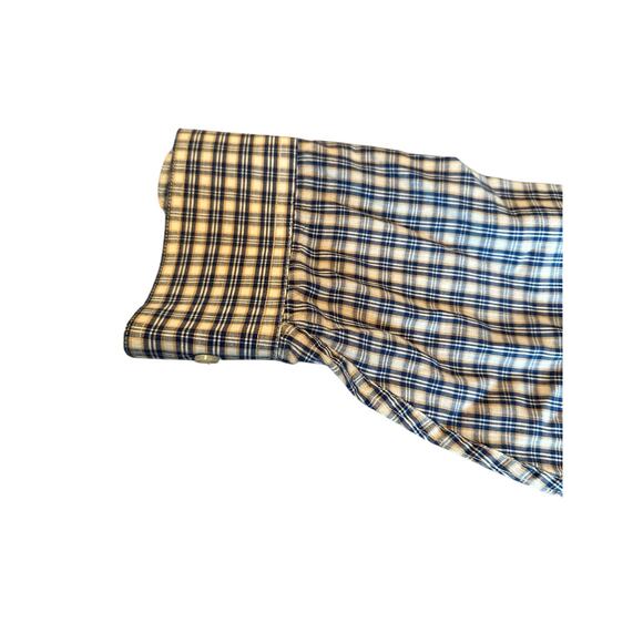 Wrangler Riata Blue Plaid Long Sleeve Button Down Shirt Men's Size XXL - Picture 4 of 5